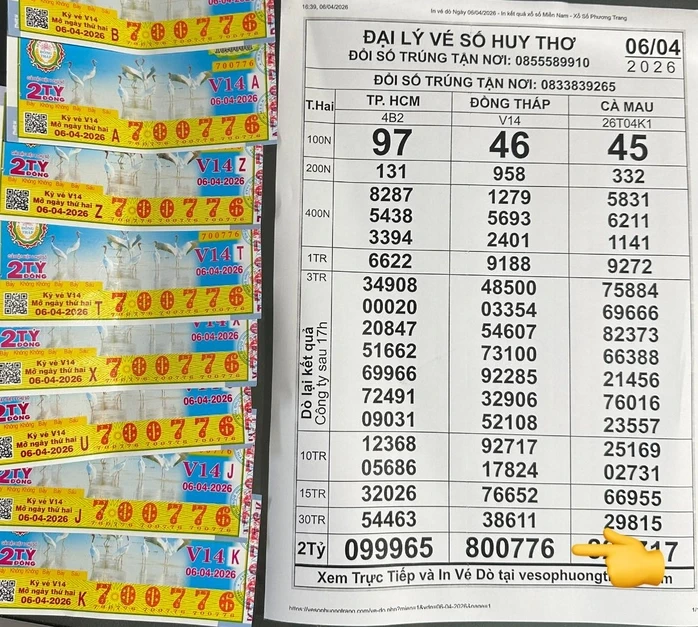 Sáng sớm 7-4, lộ diện nhiều người trúng thưởng xổ số miền Nam Sáng sớm 7-4, lộ diện nhiều người trúng thưởng xổ số miền Nam