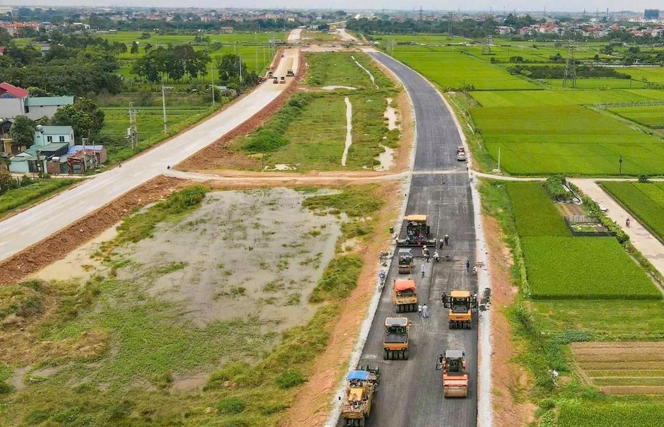 Sắp thông xe kỹ thuật đường song hành Vành đai 4 qua Hà Nội Sắp thông xe kỹ thuật đường song hành Vành đai 4 qua Hà Nội