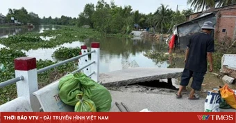Sạt lở cắt đứt đường giao thông ở Đồng Tháp, 1.000 hộ dân bị ảnh hưởng