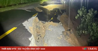 Sạt lở nghiêm trọng đường tỉnh 161 qua Lào Cai, 30m đường đứt gãy hoàn toàn