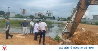 Sau phản ánh của TinVina, điểm ngập ở xã Lưu Vệ cơ bản được xử lý