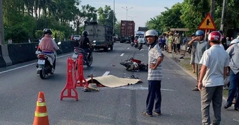 Tai nạn trên Quốc lộ 1 ở Đà Nẵng, người đi xe đạp chết thương tâm