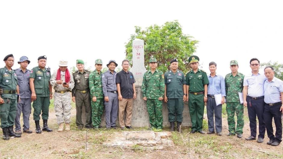 Tăng cường phối hợp giám sát gia cố mốc giới quốc gia Tăng cường phối hợp giám sát gia cố mốc giới quốc gia