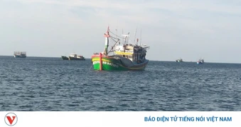 Tàu cá chở 17 thuyền viên gặp sự cố trên biển cần hỗ trợ