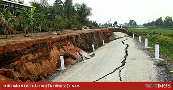 Tây Ninh: Sạt lở nghiêm trọng tuyến đường ven sông Lò Gạch
