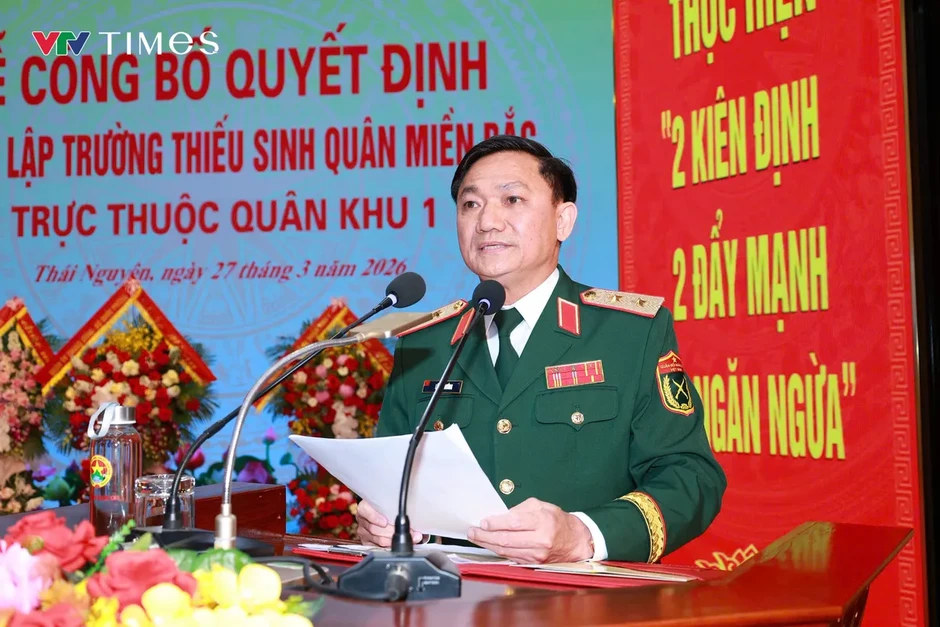Thái Nguyên: Công bố Quyết định thành lập Trường Thiếu sinh quân miền Bắc trực thuộc Quân khu 1 Thái Nguyên: Công bố Quyết định thành lập Trường Thiếu sinh quân miền Bắc trực thuộc Quân khu 1