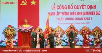 Thái Nguyên: Công bố Quyết định thành lập Trường Thiếu sinh quân miền Bắc trực thuộc Quân khu 1
