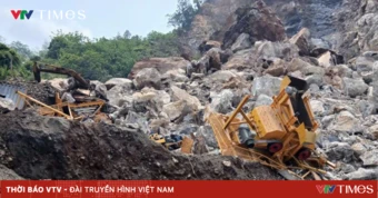 Thái Nguyên: Sạt lở hàng trăm nghìn khối đất đá tại mỏ đá Nà Cà, máy móc bị vùi lấp