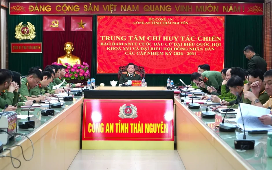 Thái Nguyên: Vận hành Trung tâm chỉ huy tác chiến phục vụ bầu cử Thái Nguyên: Vận hành Trung tâm chỉ huy tác chiến phục vụ bầu cử