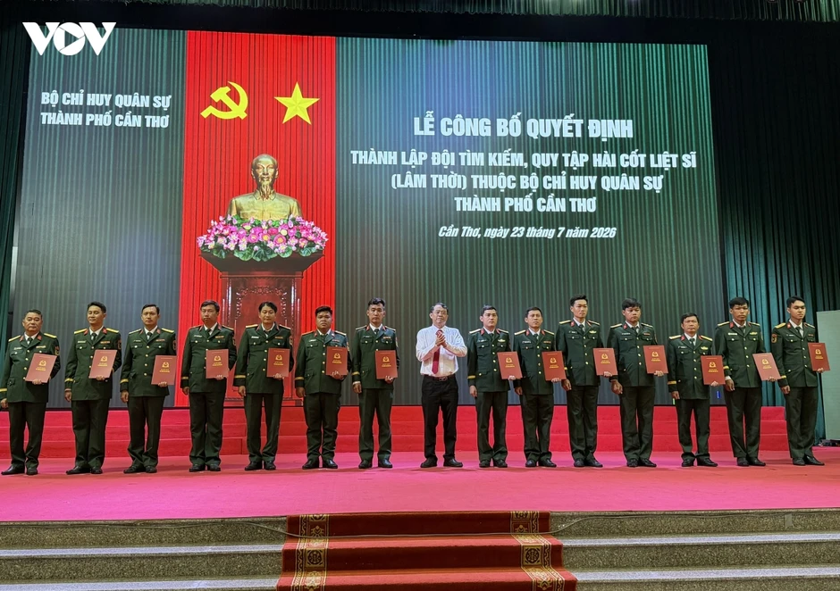 Thành lập Đội tìm kiếm, quy tập hài cốt liệt sĩ lâm thời tại Cần Thơ Thành lập Đội tìm kiếm, quy tập hài cốt liệt sĩ lâm thời tại Cần Thơ