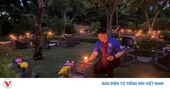 Thanh niên TP.HCM thắp nến, dâng hương Anh hùng, liệt sĩ