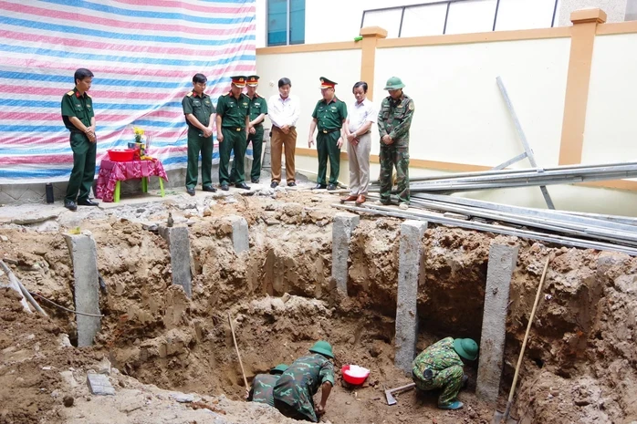 Thi công công trình ở bệnh viện, phát hiện 4 hài cốt liệt sĩ Thi công công trình ở bệnh viện, phát hiện 4 hài cốt liệt sĩ