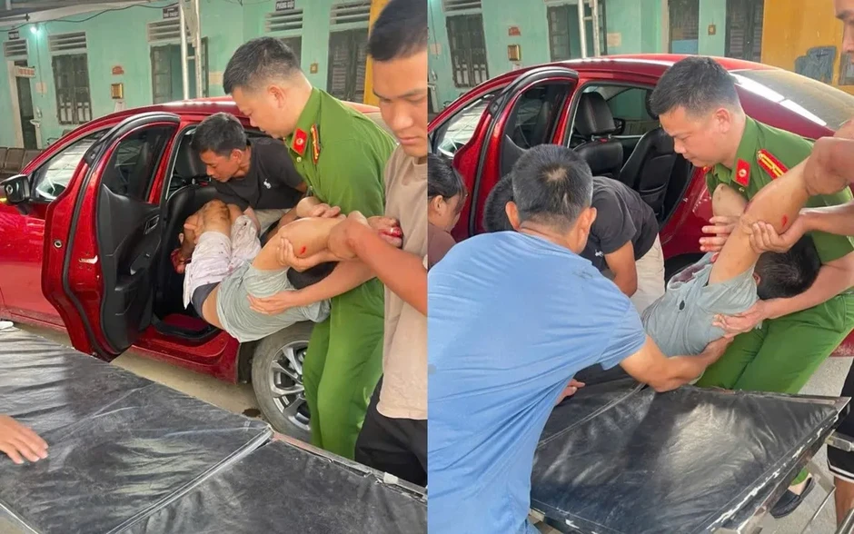 Thiếu tá Công an dùng ô tô cá nhân đưa nạn nhân tai nạn đi cấp cứu Thiếu tá Công an dùng ô tô cá nhân đưa nạn nhân tai nạn đi cấp cứu
