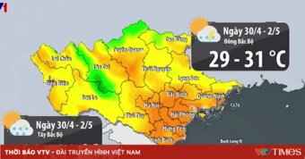 Thời tiết kỳ nghỉ lễ 30/4: Nắng trên diện rộng, miền Bắc đề phòng mưa dông
