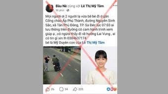 Thông tin bắt cóc trẻ em ở xã Tân Dương là sai sự thật