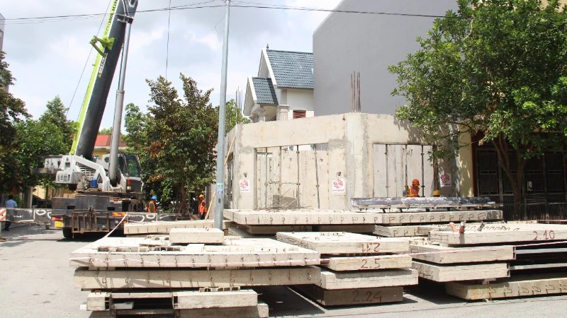Thử nghiệm mô hình nhà lắp ghép phục vụ tái định cư sân bay Gia Bình Thử nghiệm mô hình nhà lắp ghép phục vụ tái định cư sân bay Gia Bình