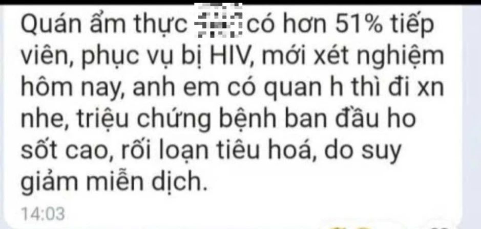 Thực hư thông tin nhân viên nhà hàng ở Cà Mau nhiễm HIV gây xôn xao Thực hư thông tin nhân viên nhà hàng ở Cà Mau nhiễm HIV gây xôn xao