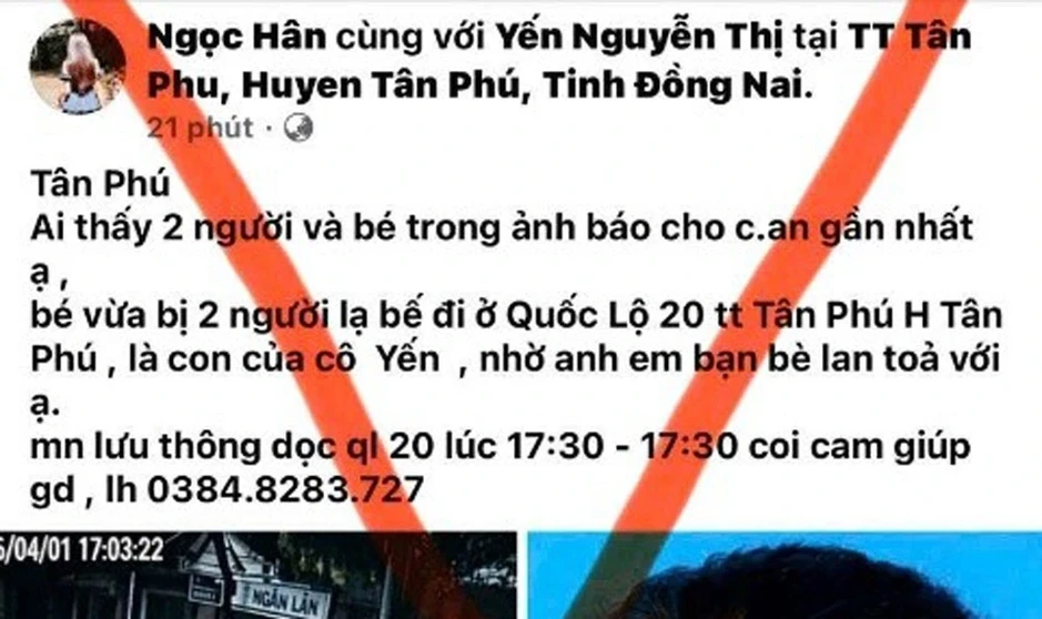 Thực hư thông tin "bé bị 2 người lạ bế đi" gây xôn xao dư luận tại Đồng Nai Thực hư thông tin "bé bị 2 người lạ bế đi" gây xôn xao dư luận tại Đồng Nai