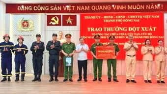 Thưởng 500 triệu đồng cho lực lượng chữa cháy tại chợ Biên Hòa