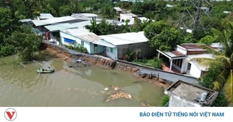 Tiếp tục xảy ra sạt lở ven sông Trà Lọt (Đồng Tháp), giao thông chia cắt