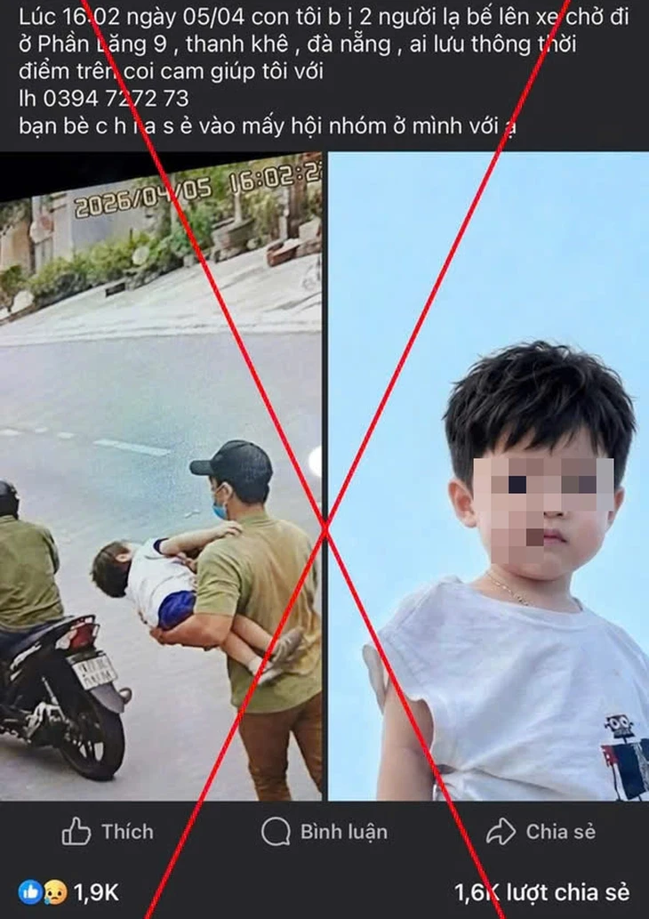 Tin 'hai người lạ bế đứa trẻ lên xe chở đi' là sai sự thật! Tin 'hai người lạ bế đứa trẻ lên xe chở đi' là sai sự thật!