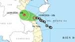 Tối và đêm nay 13-9, áp thấp nhiệt đới đi vào đất liền từ Hà Tĩnh đến Quảng Trị