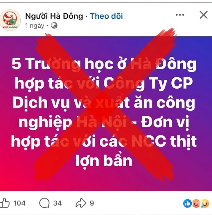 Tràn lan tin giả 'thịt heo bệnh vào bữa ăn bán trú', doanh nghiệp, nhà trường 'cầu cứu' công an Tràn lan tin giả 'thịt heo bệnh vào bữa ăn bán trú', doanh nghiệp, nhà trường 'cầu cứu' công an