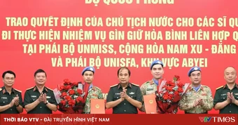 Trao Quyết định của Chủ tịch nước cho hai sỹ quan thực hiện nhiệm vụ gìn giữ hòa bình Liên hợp quốc
