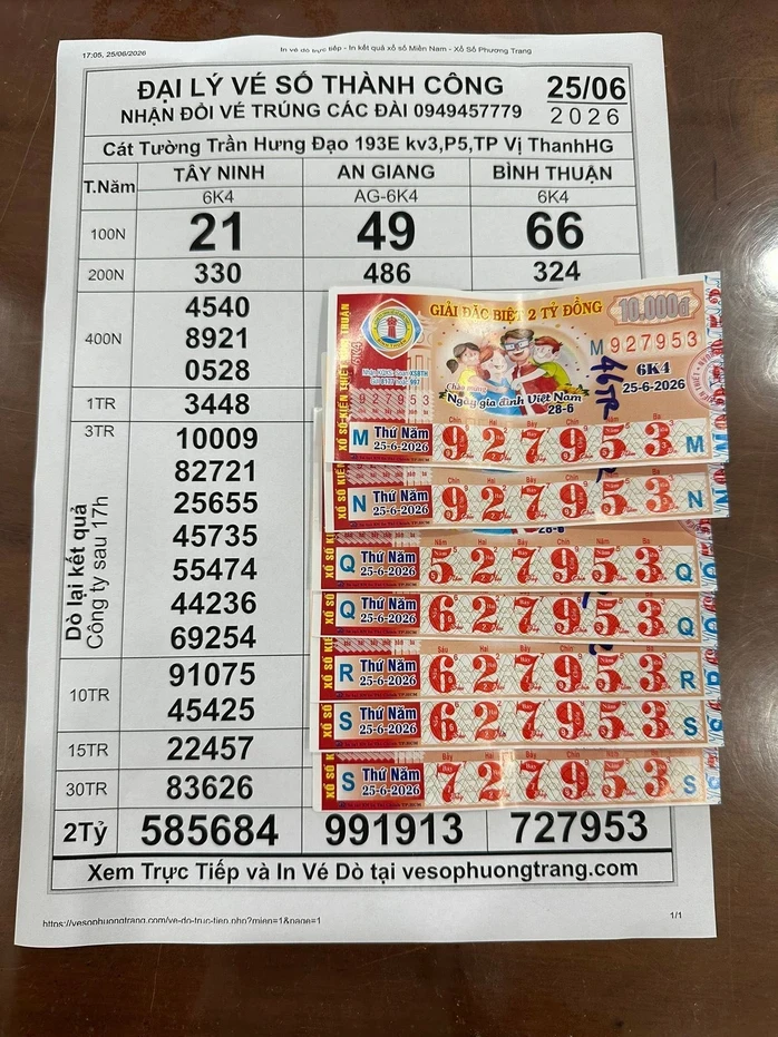 Trưa 27-6, lộ diện nơi trúng 3 giải độc đắc xổ số miền Nam