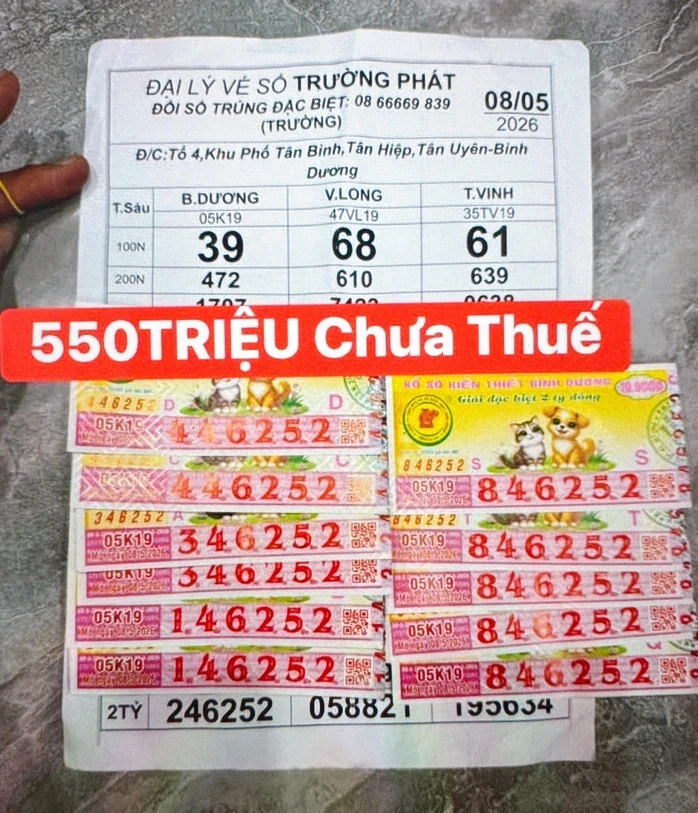 Trưa 9-5, hai giải độc đắc xổ số miền Nam xuất hiện tại TPHCM và Cà Mau