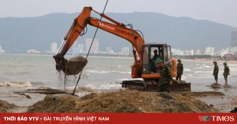 Trục vớt vật thể nghi xác xe tăng trên biển Quy Nhơn