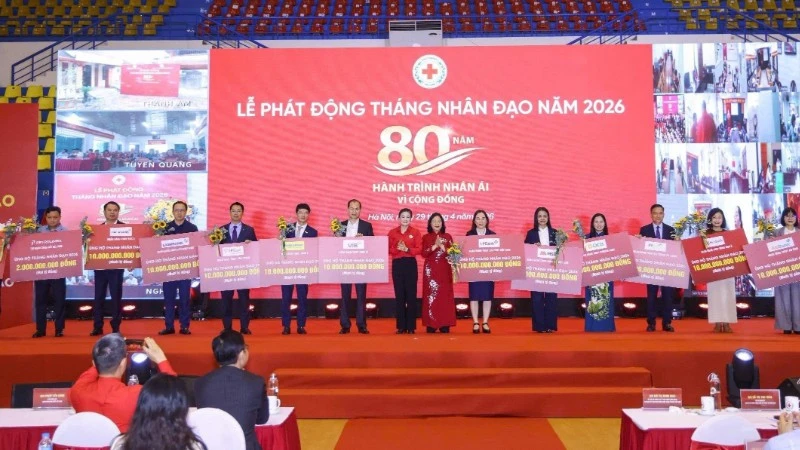 Trung ương Hội Chữ thập đỏ Việt Nam phát động Tháng Nhân đạo năm 2026 Trung ương Hội Chữ thập đỏ Việt Nam phát động Tháng Nhân đạo năm 2026