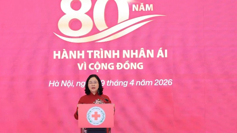 Trung ương Hội Chữ thập đỏ Việt Nam phát động Tháng Nhân đạo năm 2026 Trung ương Hội Chữ thập đỏ Việt Nam phát động Tháng Nhân đạo năm 2026