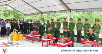 Truy điệu và an táng 5 hài cốt liệt sĩ tại tỉnh Quảng Trị