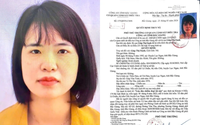 Truy nã đặc biệt nguy hiểm Giáp Thị Oanh SN 1992: Người dân phát hiện có thể bắt giữ, báo ngay cho công an Truy nã đặc biệt nguy hiểm Giáp Thị Oanh SN 1992: Người dân phát hiện có thể bắt giữ, báo ngay cho công an