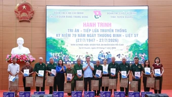 Tuổi trẻ các cơ quan Đảng Trung ương huy động hơn 500 triệu đồng tổ chức các hoạt động tri ân