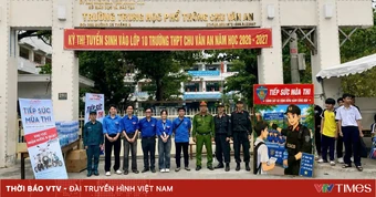 Tuổi trẻ Công an Khánh Hòa triển khai chương trình "Tiếp sức mùa thi" tại 59 điểm thi tuyển sinh lớp 10
