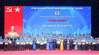 Tuyên dương 100 công nhân giỏi Thủ đô năm 2026