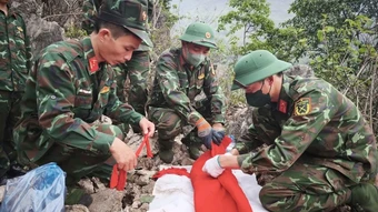 Tuyên Quang: Phát hiện và cất bốc 4 hài cốt liệt sĩ