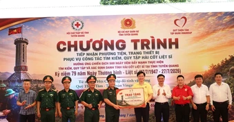 Tuyên Quang tiếp nhận hơn 5,4 tỷ đồng hỗ trợ công tác tìm kiếm hài cốt liệt sĩ