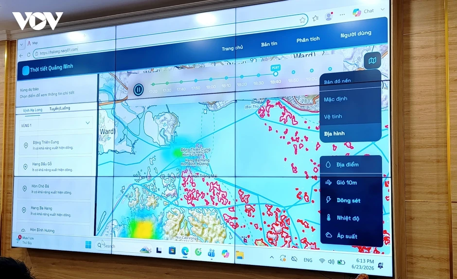 Ứng dụng radar thời tiết chuyên dụng bảo vệ an toàn trên vịnh ở Quảng Ninh Ứng dụng radar thời tiết chuyên dụng bảo vệ an toàn trên vịnh ở Quảng Ninh