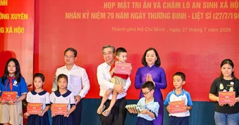 Ủy ban MTTQ Việt Nam TPHCM họp mặt tri ân và chăm lo an sinh xã hội nhân kỷ niệm 79 năm Ngày Thương binh - Liệt sĩ