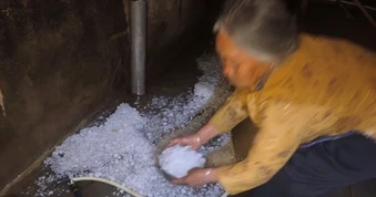 VIDEO: Chị gái nhanh trí ôm em nhỏ lao khỏi giường khi mưa đá ầm ầm dội xuống