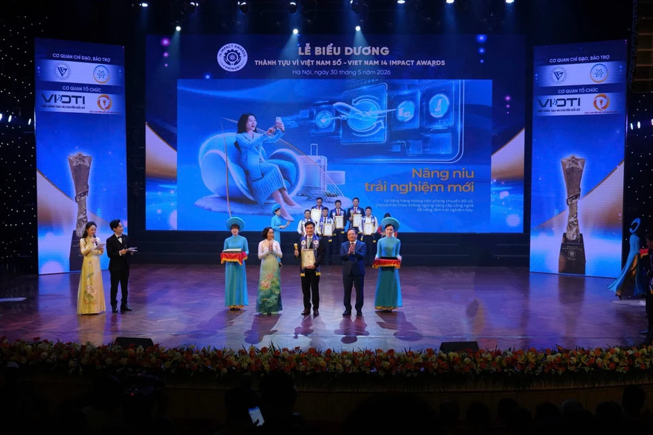 Vietnam Airlines giành cú đúp giải thưởng tại Vietnam I4 Impact Awards 2026 Vietnam Airlines giành cú đúp giải thưởng tại Vietnam I4 Impact Awards 2026