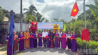 Vĩnh Long khánh thành mô hình “Tuyến đường rợp bóng cờ bay” tại xã Trà Côn