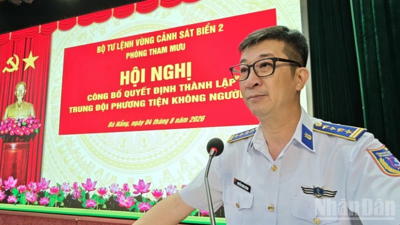 Vùng Cảnh sát biển 2 thành lập Trung đội phương tiện không người lái Vùng Cảnh sát biển 2 thành lập Trung đội phương tiện không người lái