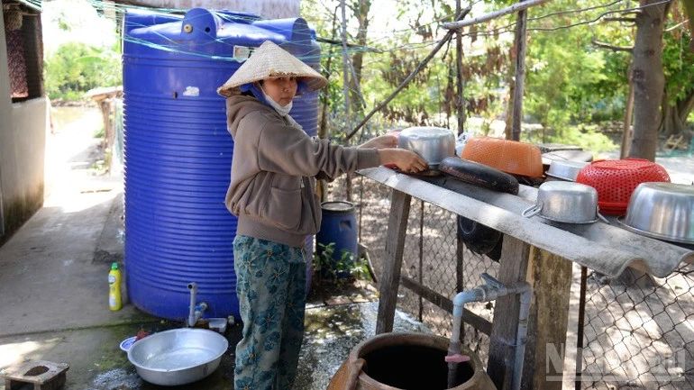 Xã cù lao ven biển tỉnh Đồng Tháp chủ động ứng phó hạn, mặn Xã cù lao ven biển tỉnh Đồng Tháp chủ động ứng phó hạn, mặn