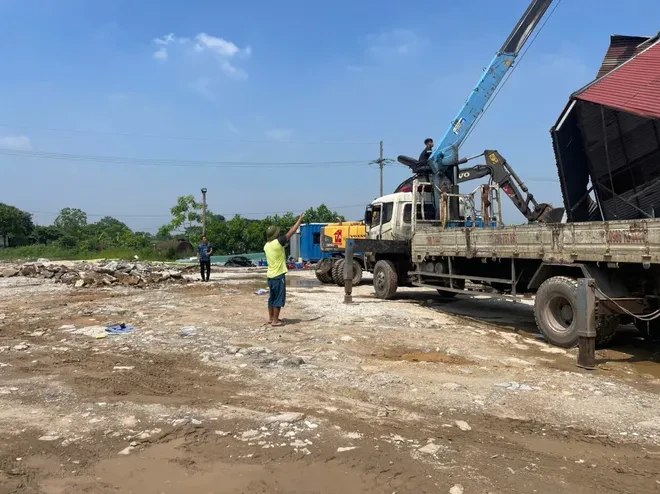 Xã Sơn Đồng, TP Hà Nội cưỡng chế 12 công trình vi phạm đất nông nghiệp