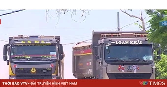 Xe quá tải nguy cơ gây mất an toàn đê biển Hải Phòng