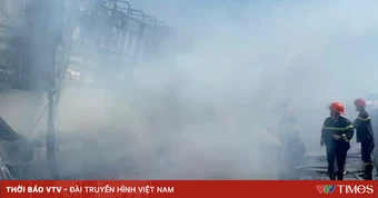 Xe tải chở 10 tấn mận bốc cháy trên cao tốc Diễn Châu - Bãi Vọt